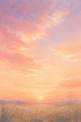 Pastel Dawn Sky Over Quiet Horizon