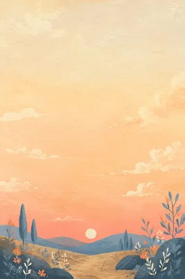 Peaceful Pastel Dawn Sky Background