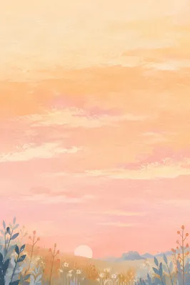 Peaceful Pastel Dawn Sky Background