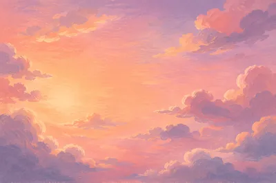 Peaceful Pastel Sunset Cloud Background