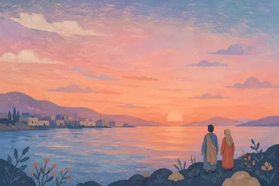 Pastel Dusk Sky Over Peaceful Coast