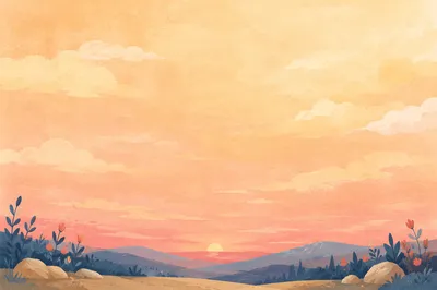 Peaceful Pastel Dawn Sky Background