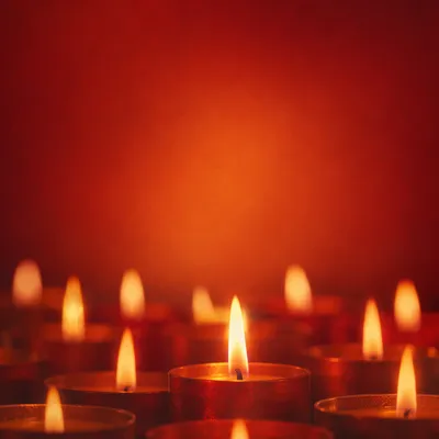 Red and Orange Candle Flames