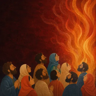 Abstract Red Flames and Smoke Background