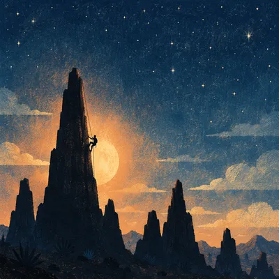Philippians 4 13 Climber Under Night Sky