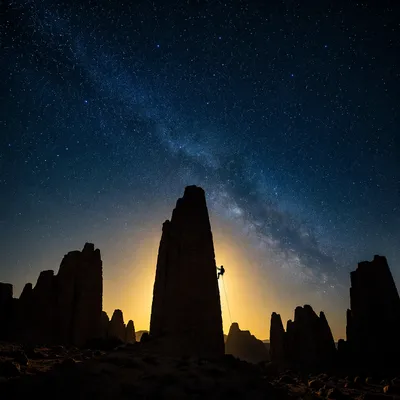 Philippians 4 13 Climber Under Night Sky