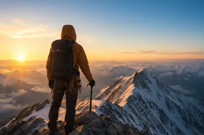 Philippians 4 13 Mountain Climber Strength Background