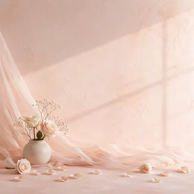Soft Pink Pastel Feminine Background Scene