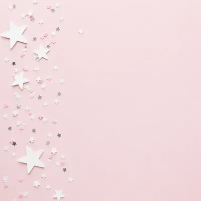 Soft Pastel Pink Star Confetti Background