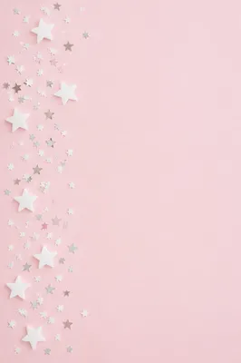 Soft Pink Star Confetti Background