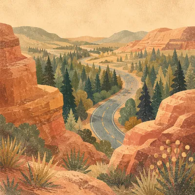 Trusting Path Through Canyon and Forest