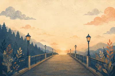 Quiet Road Toward a Glowing Horizon