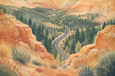 Trusting Path Through Canyon and Forest