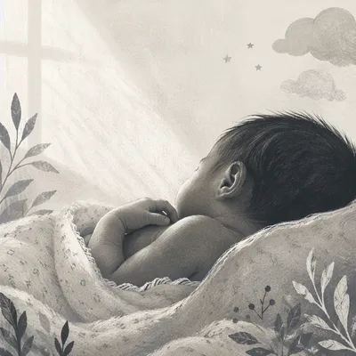 Peaceful Newborn Psalm 139 Background