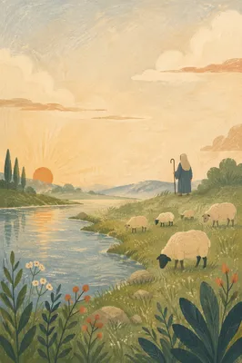 Psalm 23 Shepherd by Still Waters