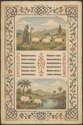 Psalm 23 Shepherd in Green Pastures
