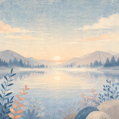 Be Still Mountain Lake Dawn Background