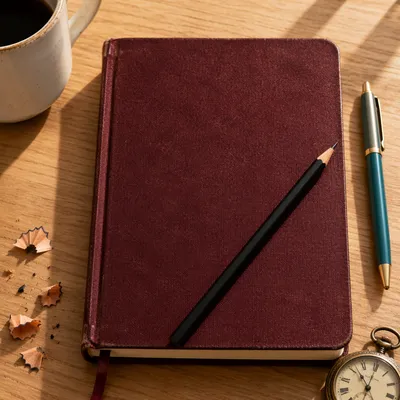 Calm Faith Desk Background with Journal
