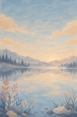 Calm Mountain Lake at Dawn