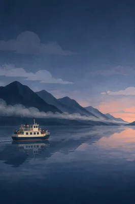 Be Still Mountain Lake Ferry Background