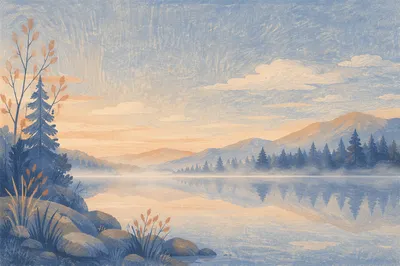 Be Still Dawn Lake Background