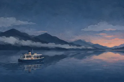 Be Still Calm Lake at Blue Hour