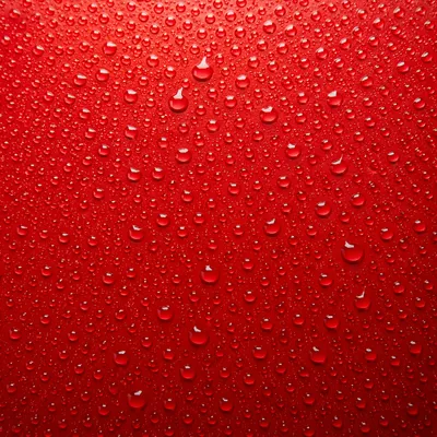 Vibrant Red Water Droplet Macro Background