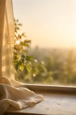Hopeful Sunrise Window After Rain