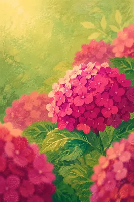 Hopeful Sunrise Hydrangea Quote Background
