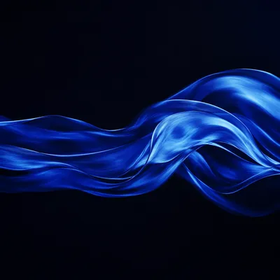 Flowing Royal Blue Abstract Light Band