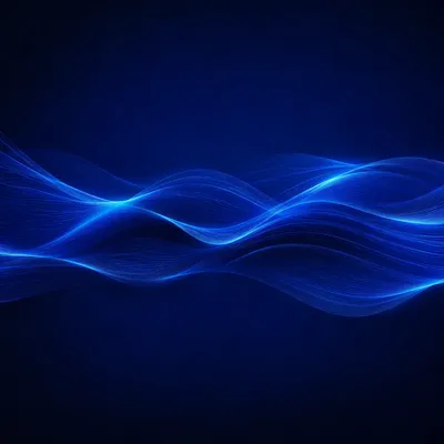 Deep Royal Blue Luminous Wave Background