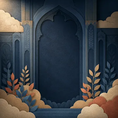 Deep Royal Blue Chapel Tracery Background