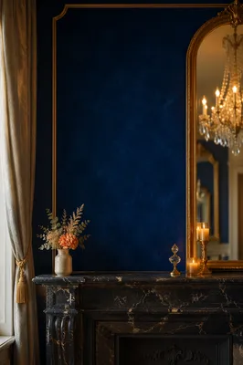 Deep Royal Blue Velvet Interior Background