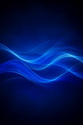 Deep Royal Blue Luminous Wave Background