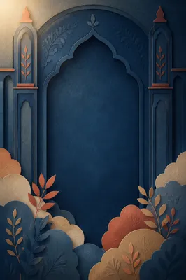 Deep Royal Blue Chapel Tracery Background