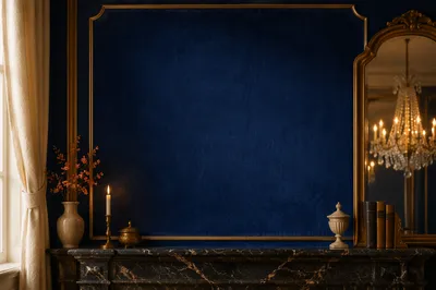 Deep Royal Blue Velvet Luxury Background