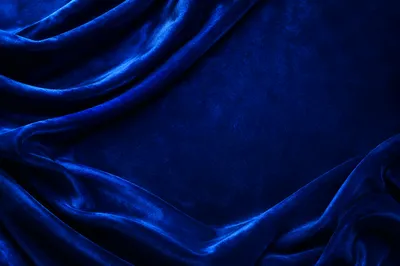 Luxury Royal Blue Velvet Draped Background