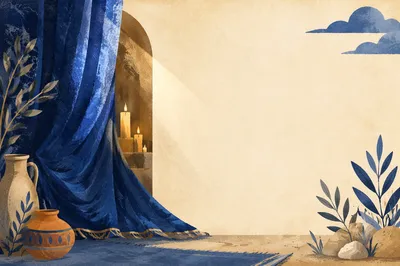 Royal Blue Velvet Draped Background