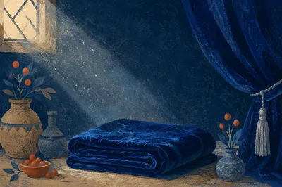 Deep Royal Blue Velvet Background