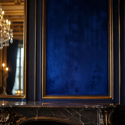 Royal Blue Velvet Luxury Interior Background