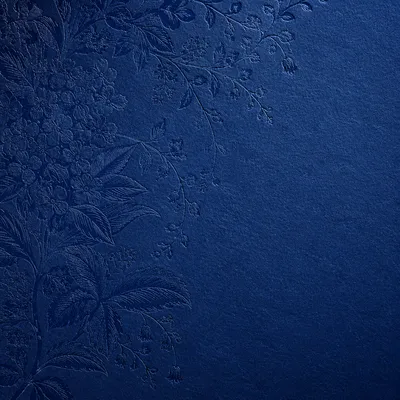 Deep Royal Blue Botanical Paper Background
