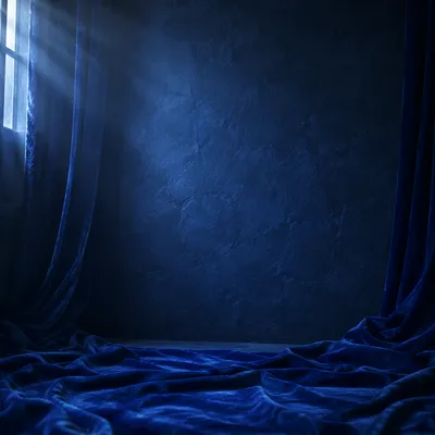 Deep Royal Blue Draped Background