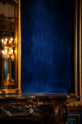 Royal Blue Velvet Interior Background