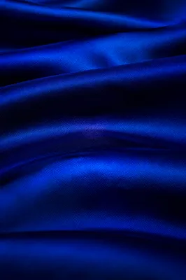 Deep Royal Blue Satin Fabric Folds