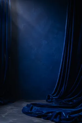 Deep Royal Blue Drapery Background