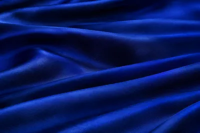 Deep Royal Blue Satin Fabric Folds