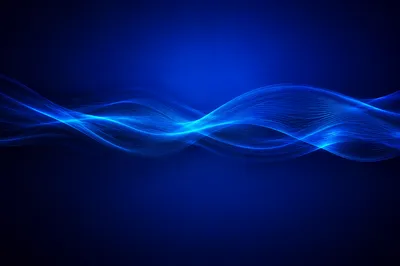 Deep Royal Blue Luminous Wave Background