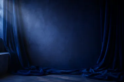 Deep Royal Blue Drapery Background