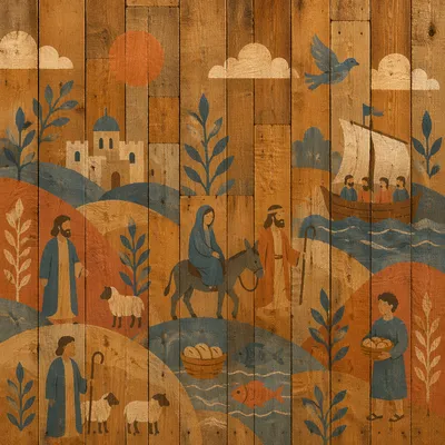 Warm Rustic Vertical Wood Plank Background