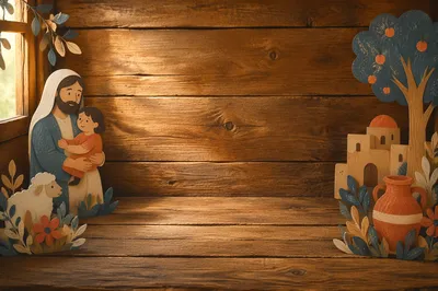 Rustic Warm Brown Wooden Plank Background